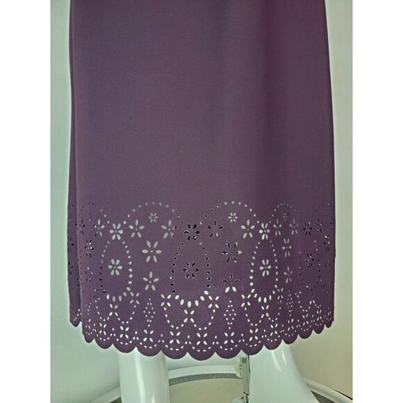 Vintage 90's Ninety Purple Eyelet Maxi Skirt - Picture 5 of 7